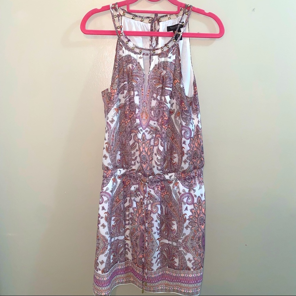 White House Black Market dress with adjustable waist tie.